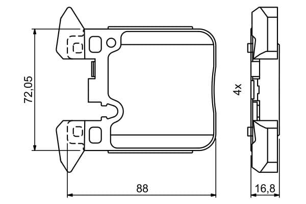 set placute frana,frana disc BOSCH 0 986 494 774