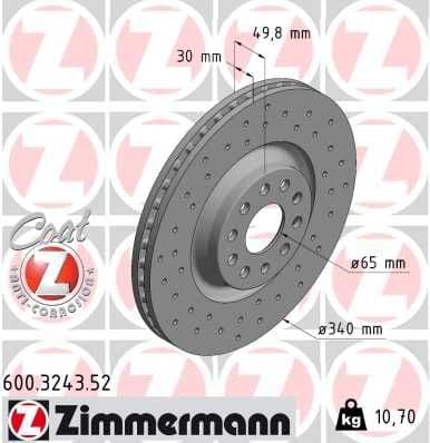 Disc frana ZIMMERMANN SPORT Z 600.3243.52