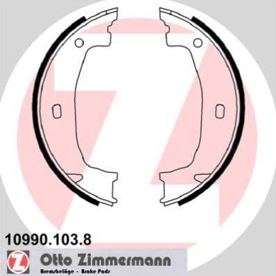 Set saboti frana, frana de mana ZIMMERMANN 10990.103.8
