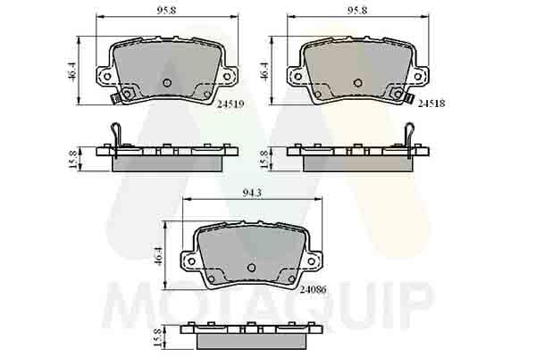 set placute frana,frana disc MOTAQUIP LVXL1296