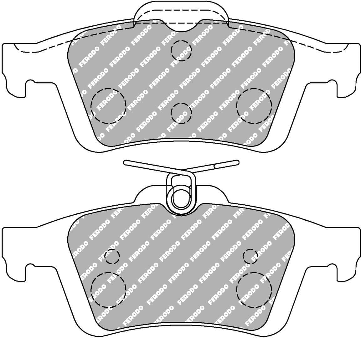 set placute frana,frana disc FERODO FCP1931H