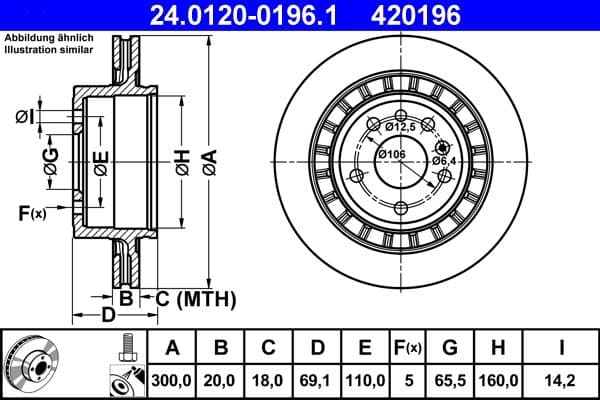 Disc frana ATE 24.0120-0196.1