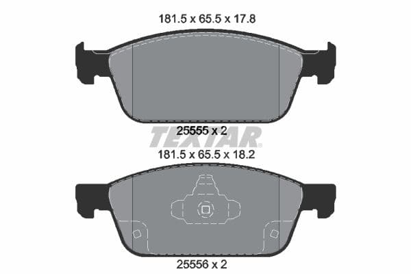 set placute frana,frana disc TEXTAR Q+ 2555501