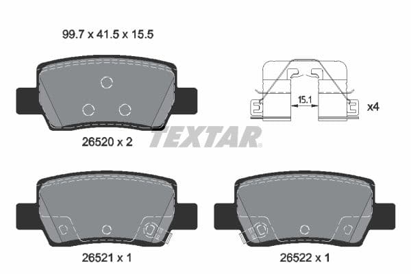set placute frana,frana disc TEXTAR Q+ 2652001