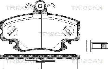 set placute frana,frana disc TRISCAN 8110 25010