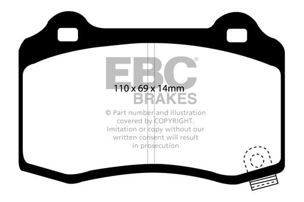 set placute frana,frana disc EBC DP61788