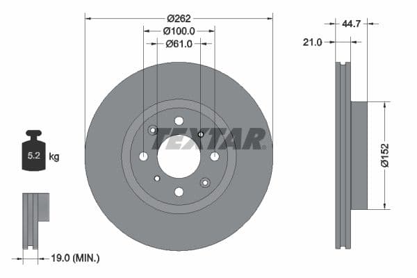 Disc frana TEXTAR PRO 92334003