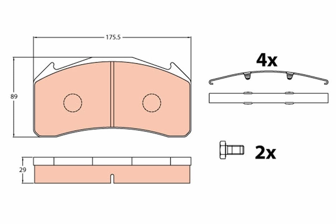set placute frana,frana disc TRW GDB5088