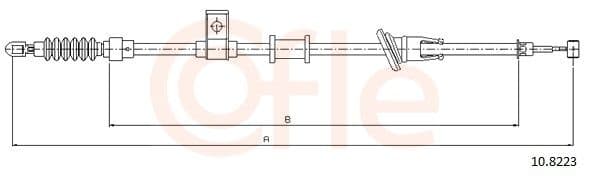 Cablu, frana de parcare COFLE 10.8223