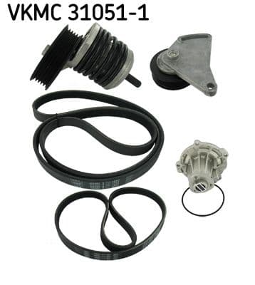 Pompa apa + Set curea transmisie cu caneluri SKF VKMC 31051-1
