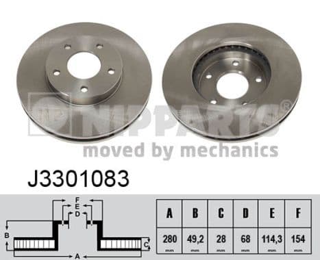 Disc frana NIPPARTS J3301083