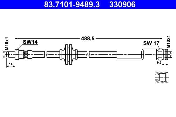 Furtun frana ATE 83.7101-9489.3