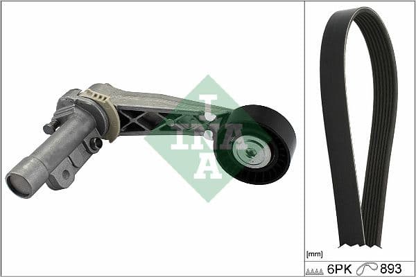 Set curea transmisie cu caneluri Schaeffler INA 529 0503 10