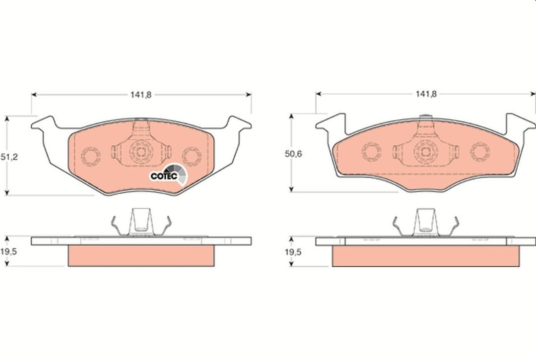 set placute frana,frana disc TRW GDB1218