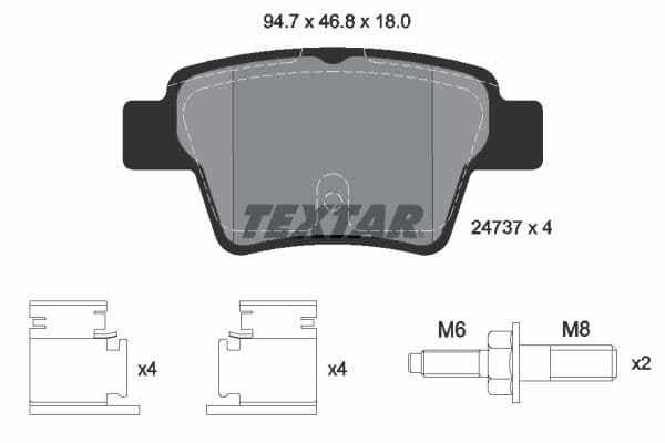 set placute frana,frana disc TEXTAR Q+ 2473701