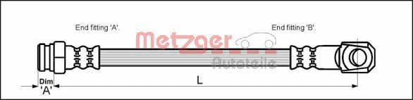 Furtun frana METZGER 4114050