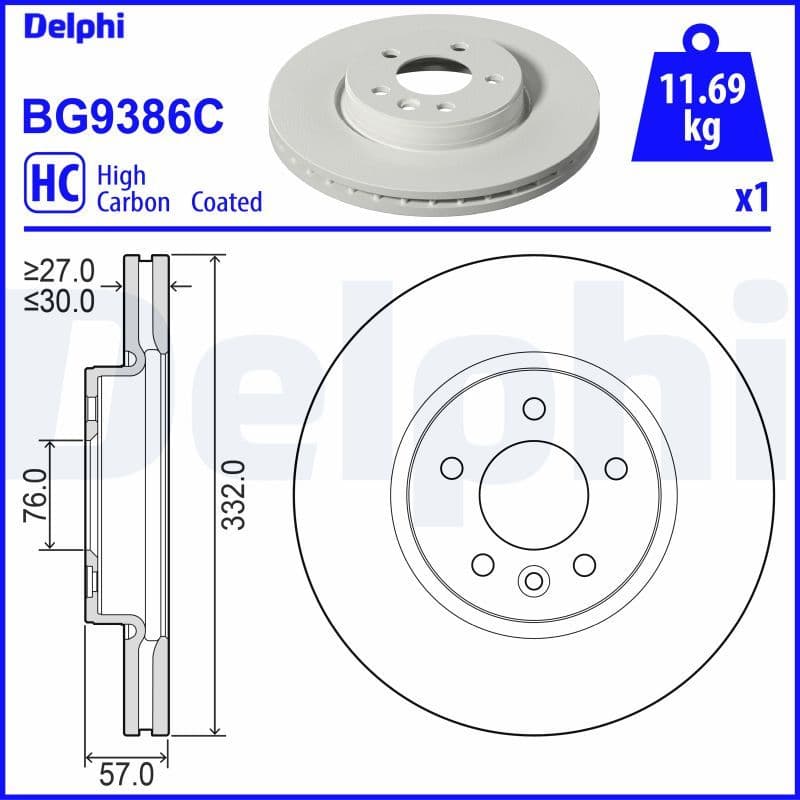 Disc frana DELPHI BG9386C