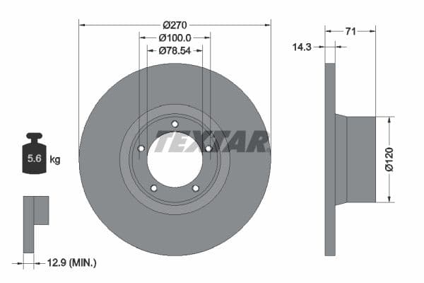 Disc frana TEXTAR 92014900