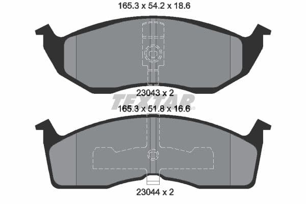 set placute frana,frana disc TEXTAR 2304301