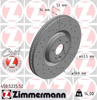 Disc frana ZIMMERMANN SPORT Z 450.5225.52