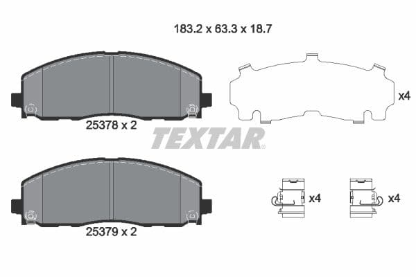set placute frana,frana disc TEXTAR 2537801