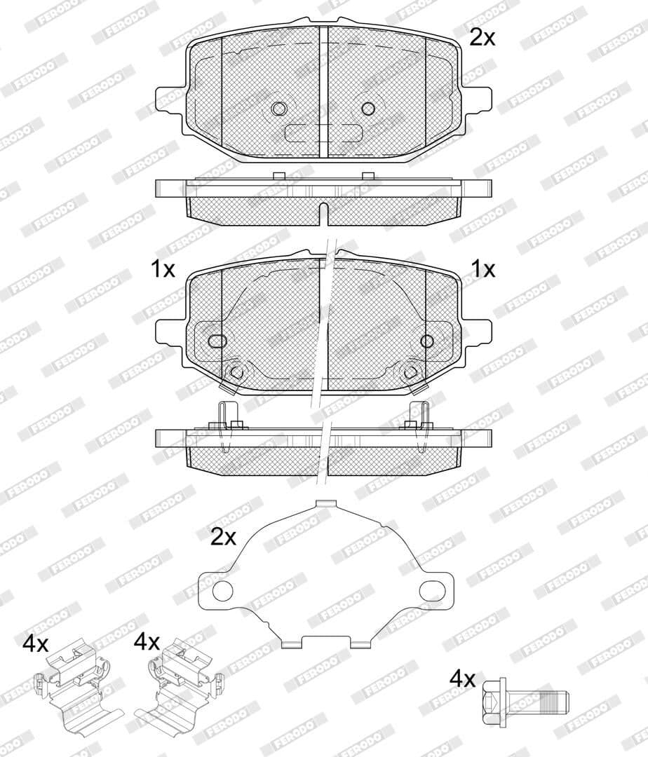 set placute frana,frana disc FERODO FDB5634