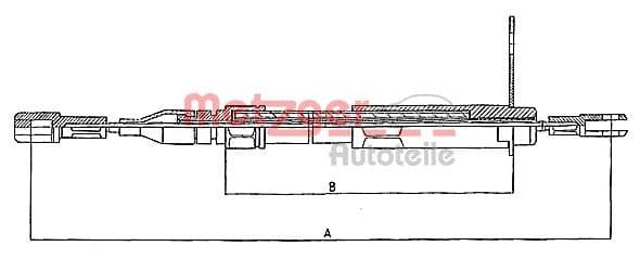 Cablu, frana de parcare METZGER 10.943