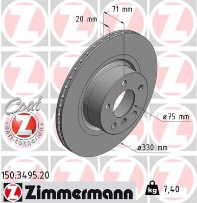 Disc frana ZIMMERMANN COAT Z 150.3495.20