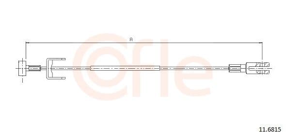 Cablu, frana de parcare COFLE 11.6815