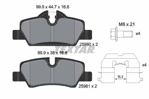 set placute frana,frana disc TEXTAR Q+ 2598001