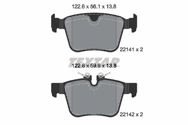 set placute frana,frana disc TEXTAR Q+ 2214103