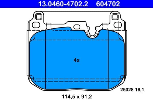 set placute frana,frana disc ATE 13.0460-4702.2