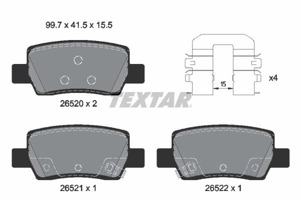 set placute frana,frana disc TEXTAR Q+ 2652002