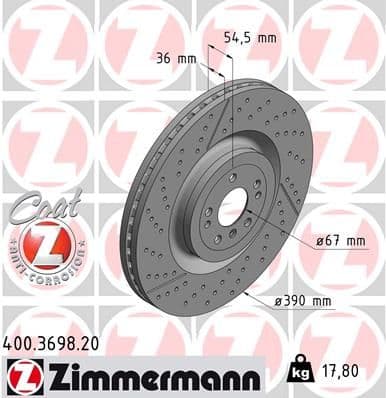 Disc frana ZIMMERMANN COAT Z 400.3698.20