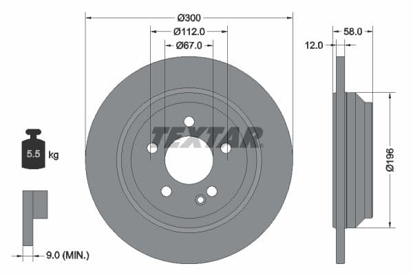 Disc frana TEXTAR PRO 92272703