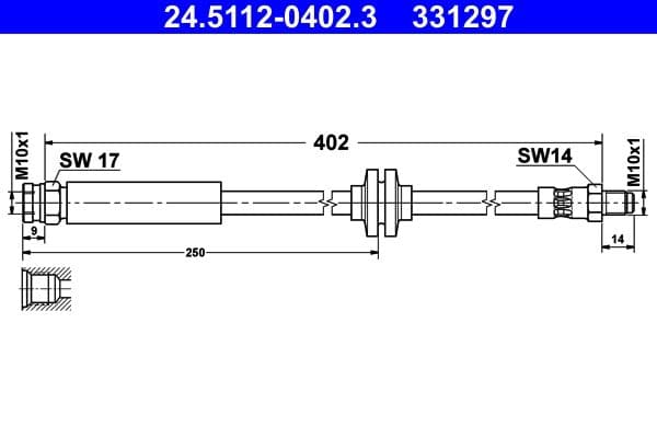 Furtun frana ATE 24.5112-0402.3