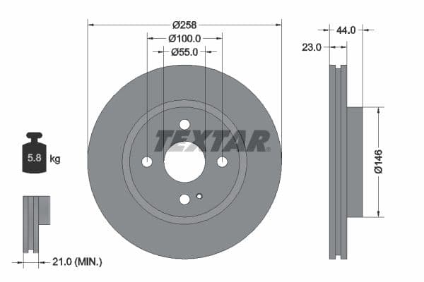 Disc frana TEXTAR PRO 92166803