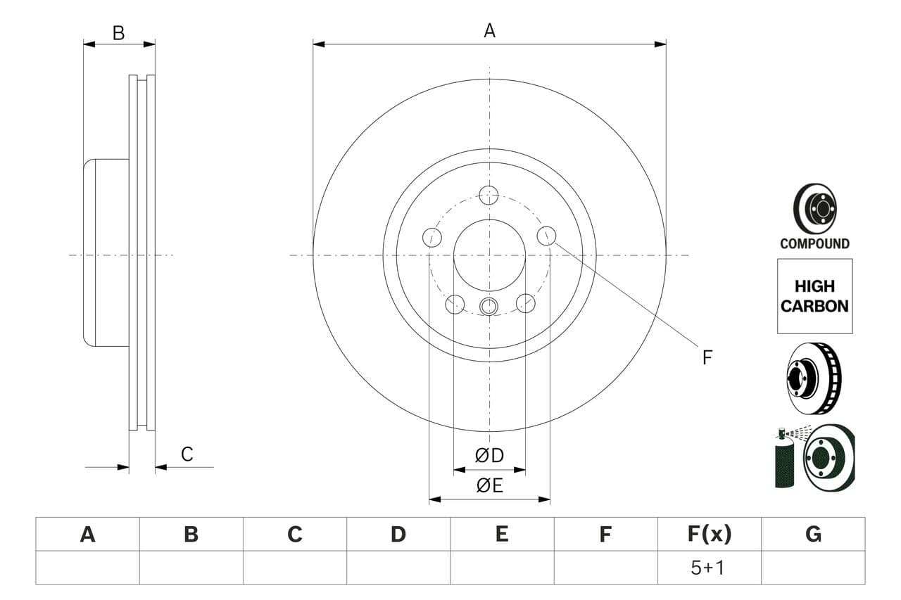 Disc frana BOSCH 0 986 479 F56