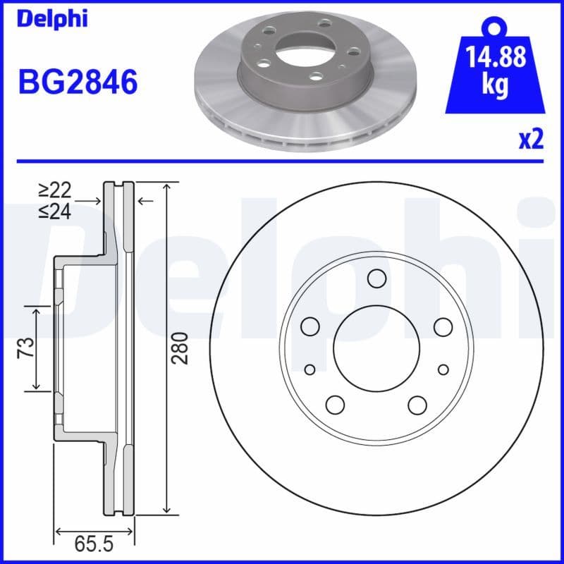 Disc frana DELPHI BG2846