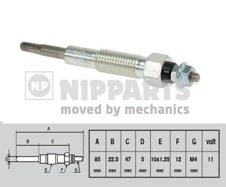 Bujie incandescenta NIPPARTS J5713008