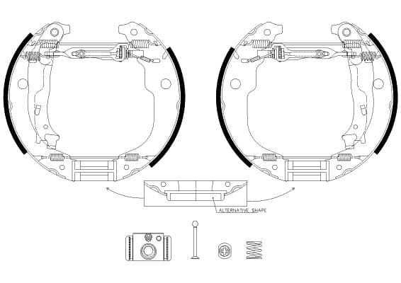 Set saboti frana TEXTAR Shoe Kit Pro 84067202