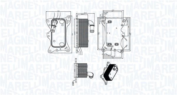 Radiator ulei, ulei motor MAGNETI MARELLI 350300006300