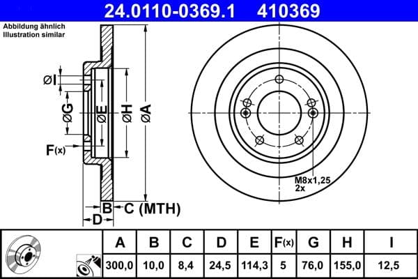 Disc frana ATE 24.0110-0369.1