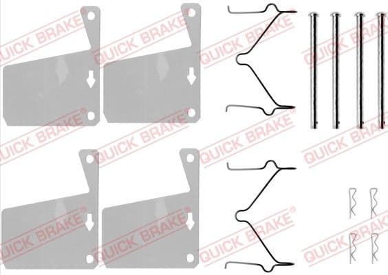 Set accesorii, placute frana QUICK BRAKE 109-0960