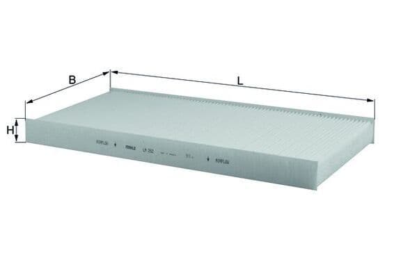 Filtru, aer habitaclu MAHLE LA 252