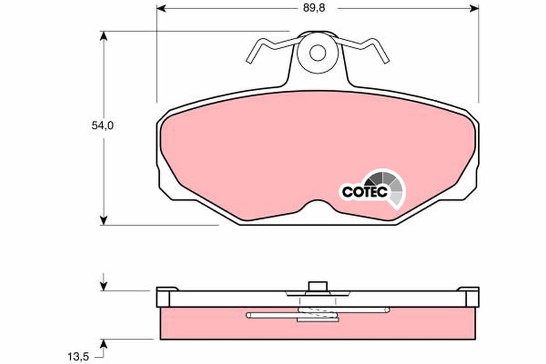 set placute frana,frana disc TRW COTEC GDB472