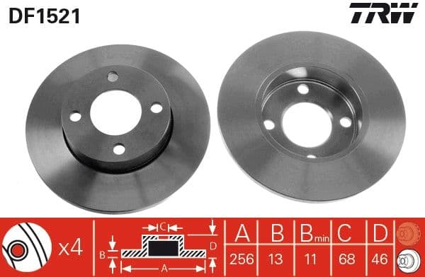 Disc frana TRW DF1521