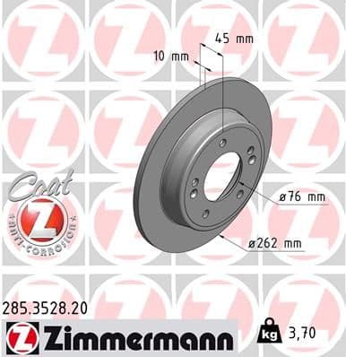 Disc frana ZIMMERMANN COAT Z 285.3528.20