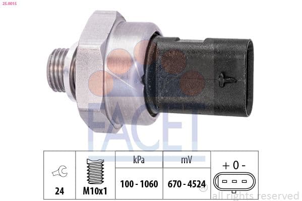 senzor,presiune ulei FACET Made in Italy - OE Equivalent 25.0015