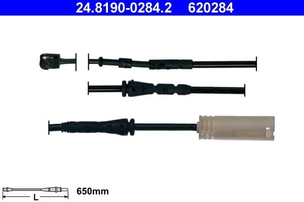 senzor de avertizare,uzura placute de frana ATE 24.8190-0284.2